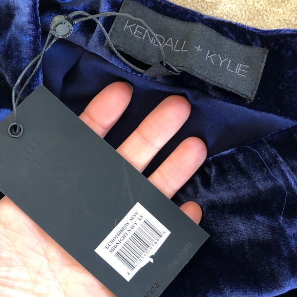 NWT Kendall + Kylie Velvet Side Slit Midi Skirt - Picture 5 of 7